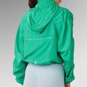 FP Movement Green Cropped Hooded Windbreaker Jacket XS Lightweight